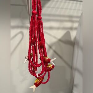 Red Sardines Anthropology inspired vintage necklace